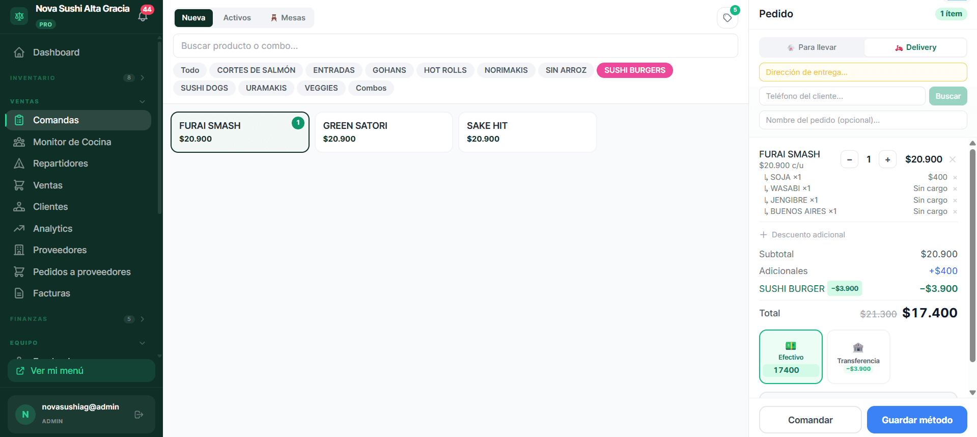 POS offline-first con indicador de estado de sincronización