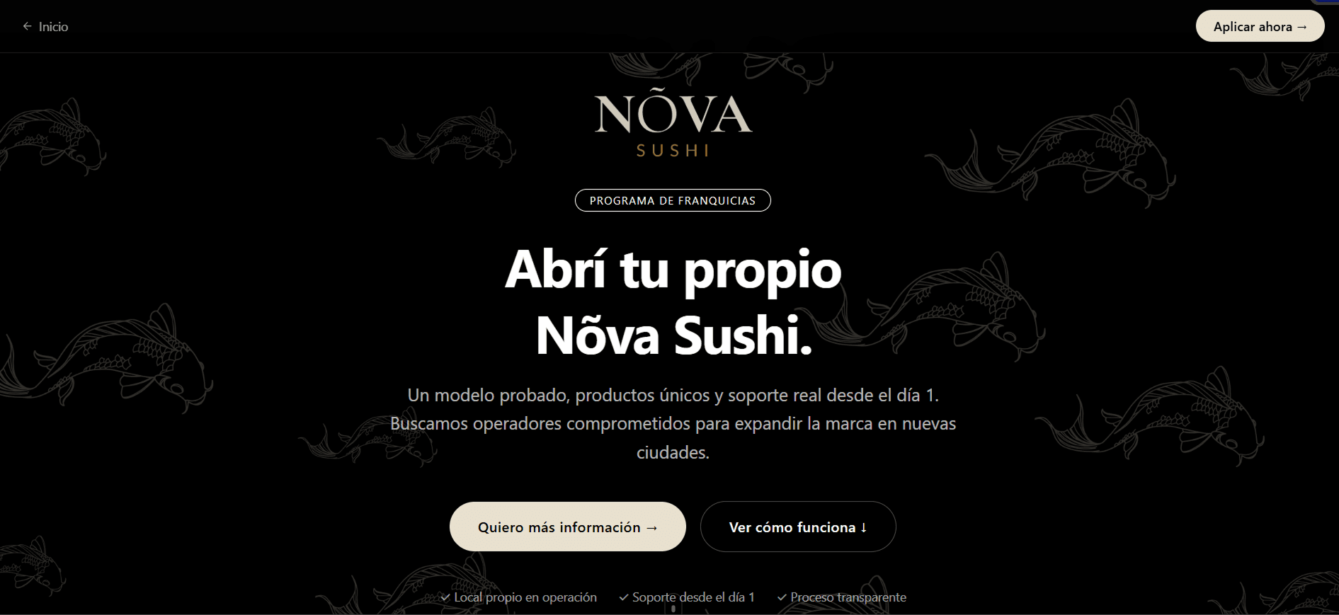 Vista general del embudo de adquisición de franquicias